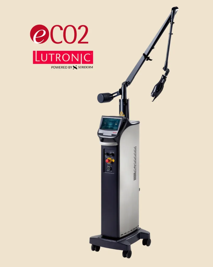 Lutronic eCO2 laser device used at Axis Clinic London for advanced skin resurfacing, treating wrinkles, scars, and pigmentation with precision.
