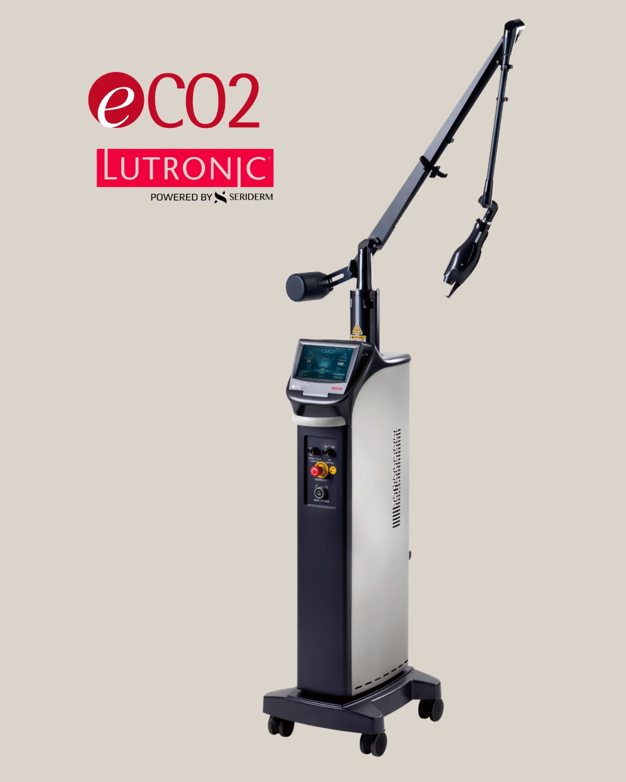 Lutronic eCO2 laser device used at Axis Clinic London for advanced skin resurfacing, treating wrinkles, scars, and pigmentation with precision.
